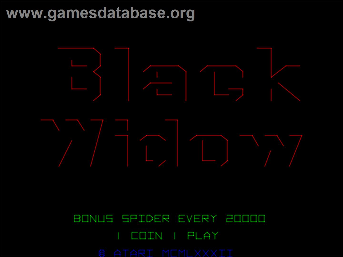 Black Widow - Arcade - Artwork - Title Screen