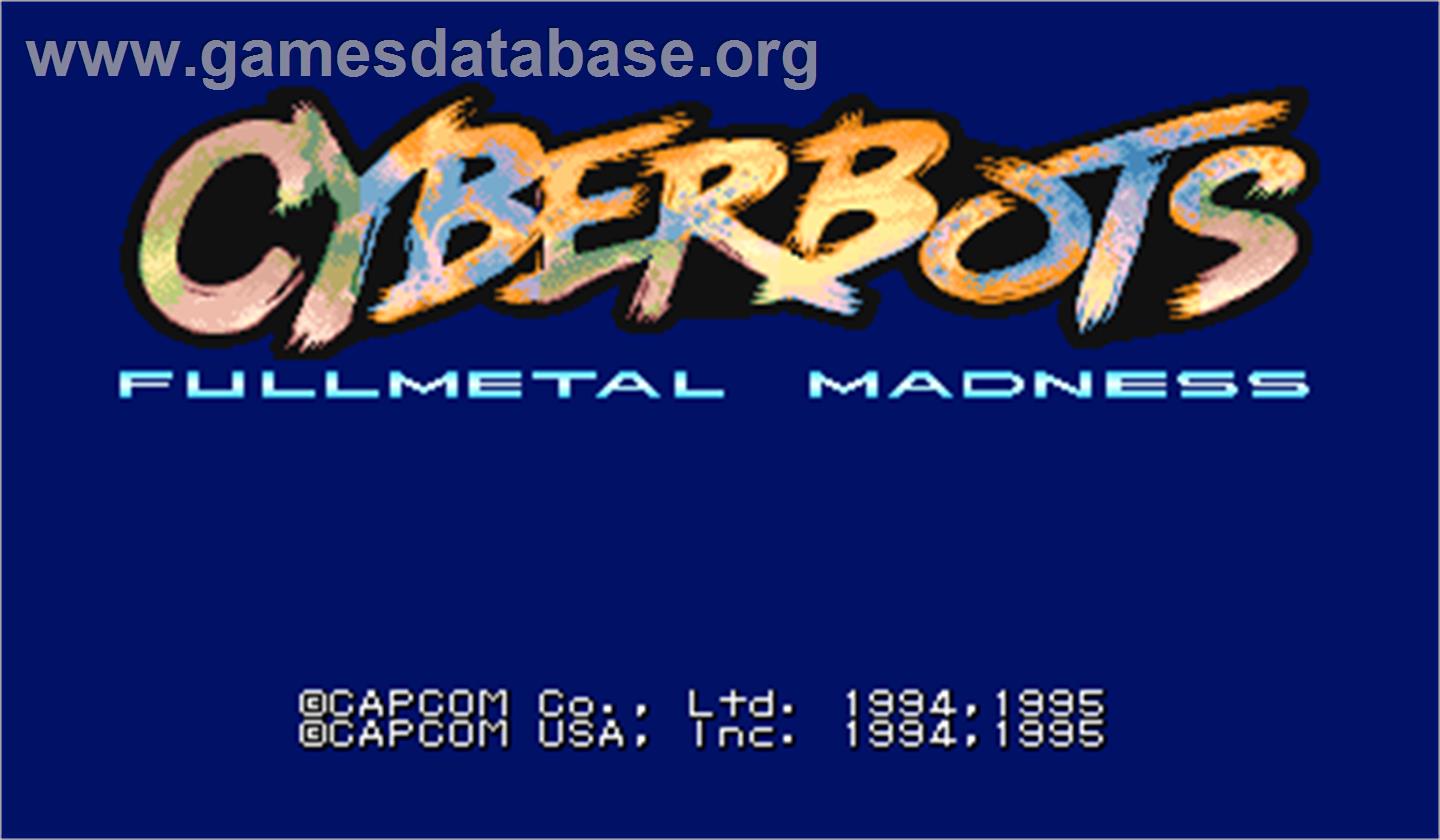 Cyberbots: Fullmetal Madness - Arcade - Artwork - Title Screen