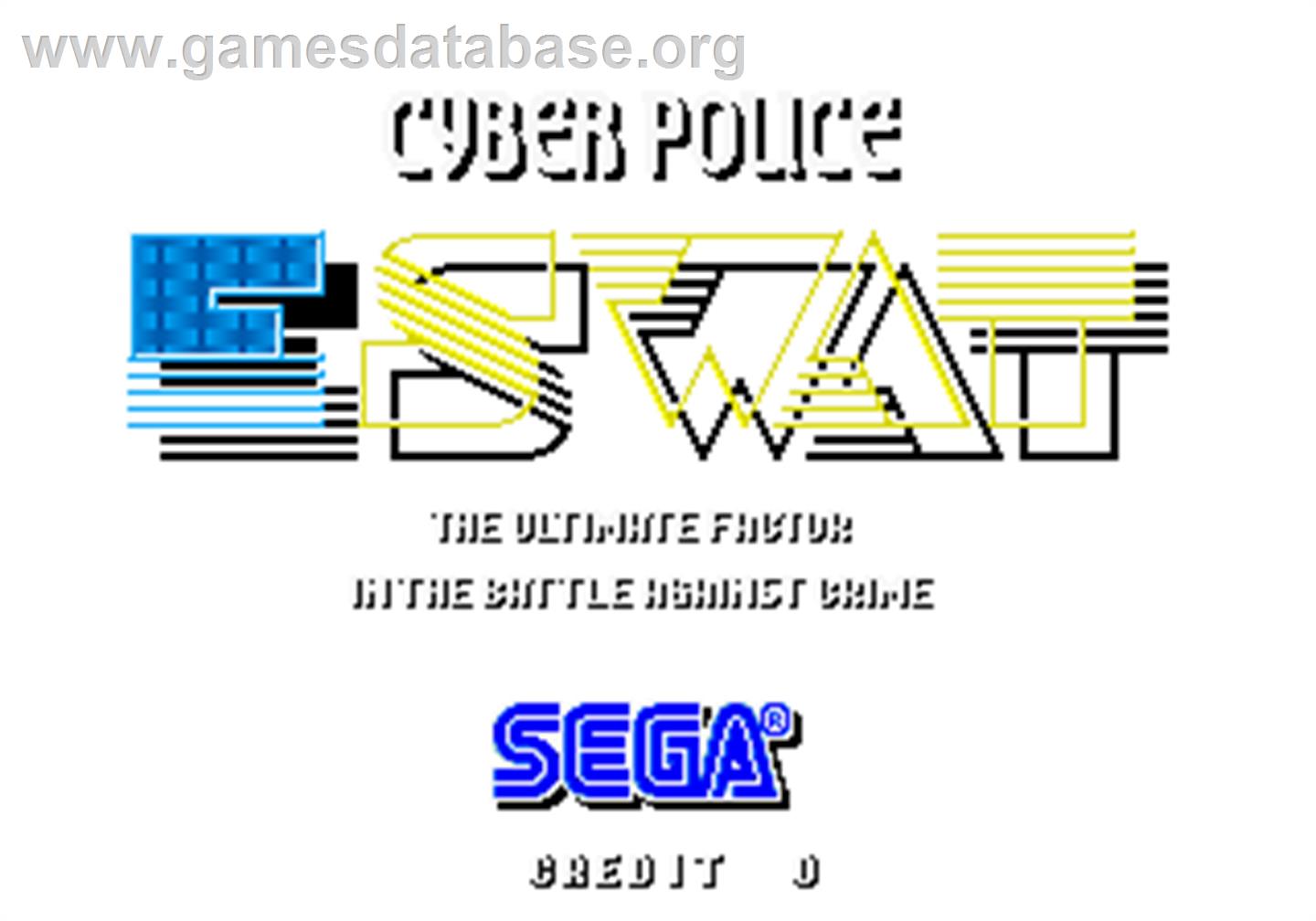 E-Swat - Cyber Police - Arcade - Artwork - Title Screen