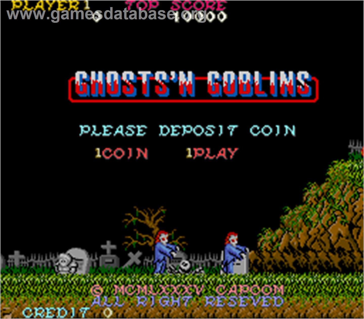 Ghosts'n Goblins - Arcade - Artwork - Title Screen