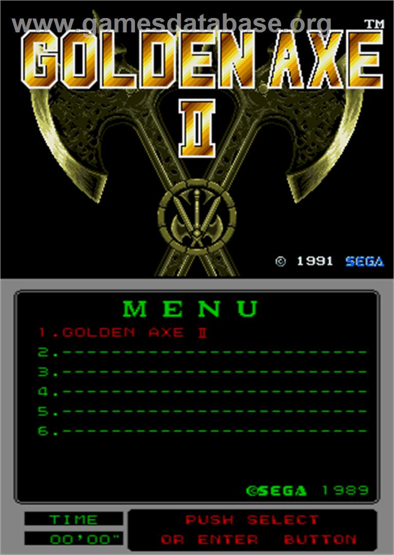 Golden Axe II - Arcade - Artwork - Title Screen