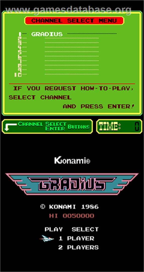 Gradius - Arcade - Artwork - Title Screen
