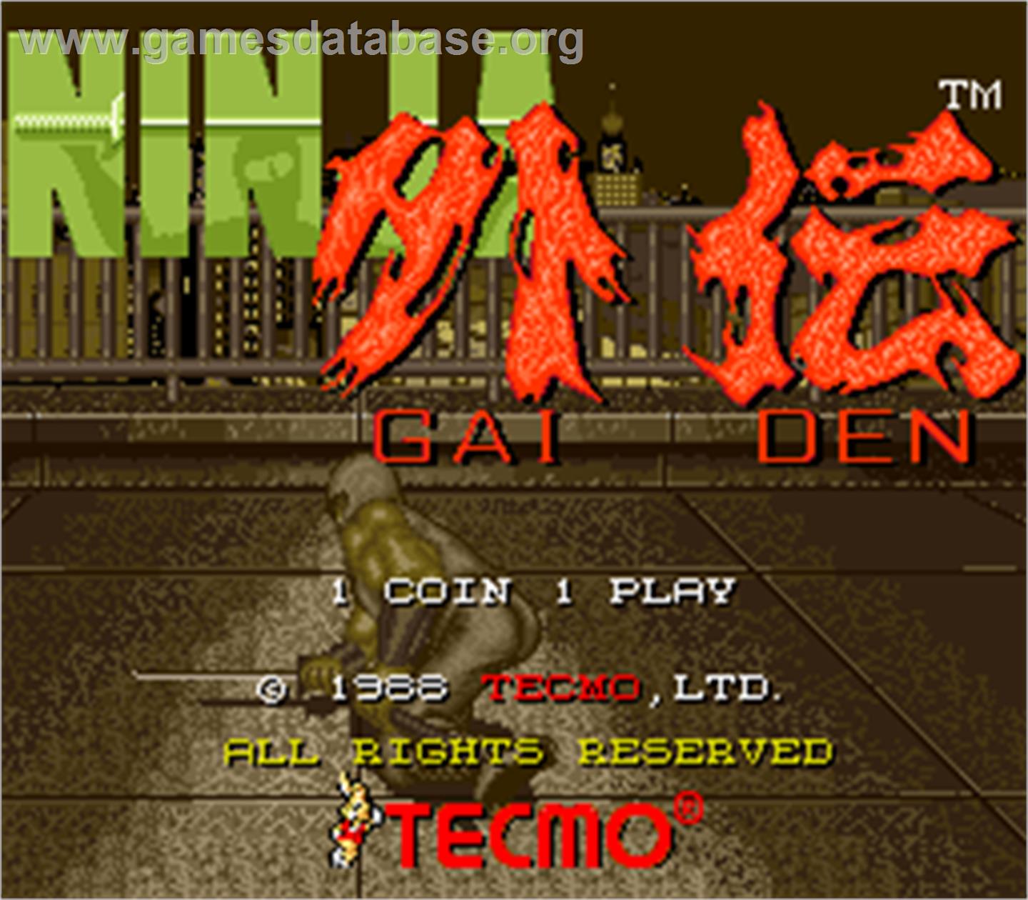 Ninja Gaiden - Arcade - Artwork - Title Screen