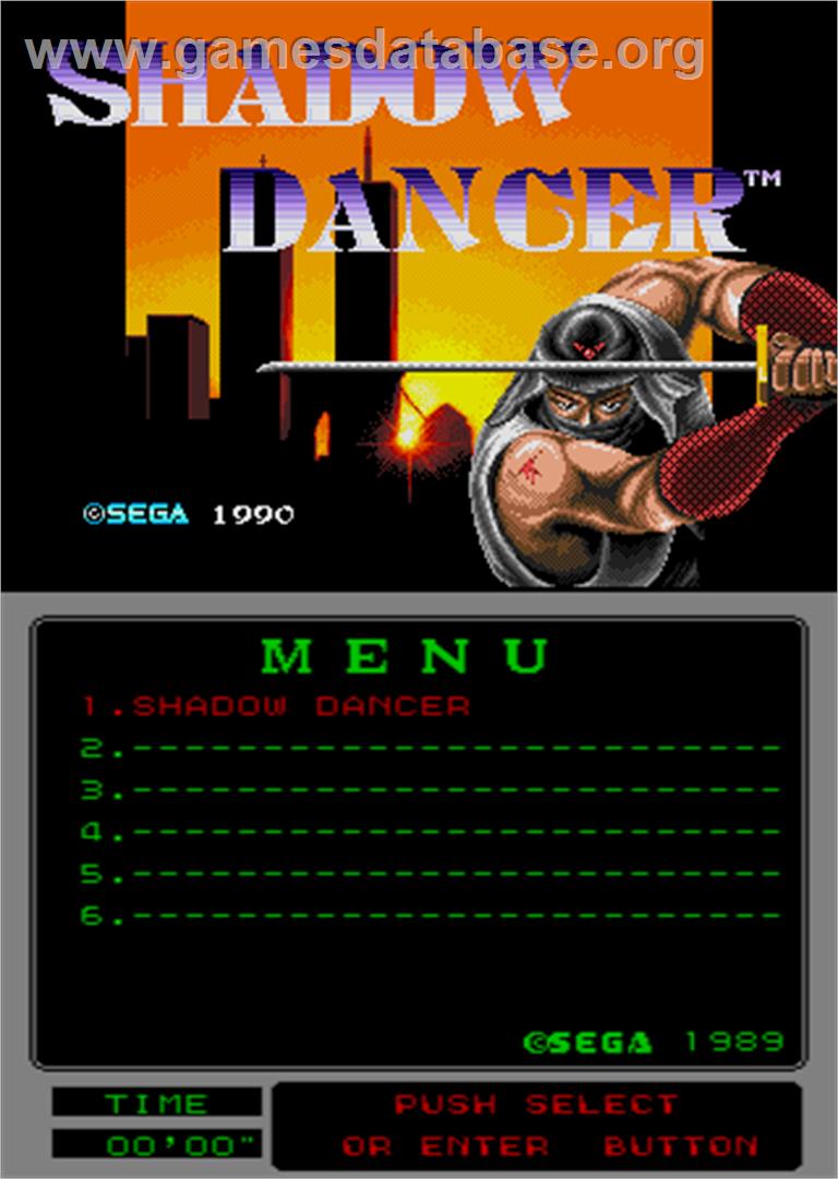 Shadow Dancer - Arcade - Artwork - Title Screen