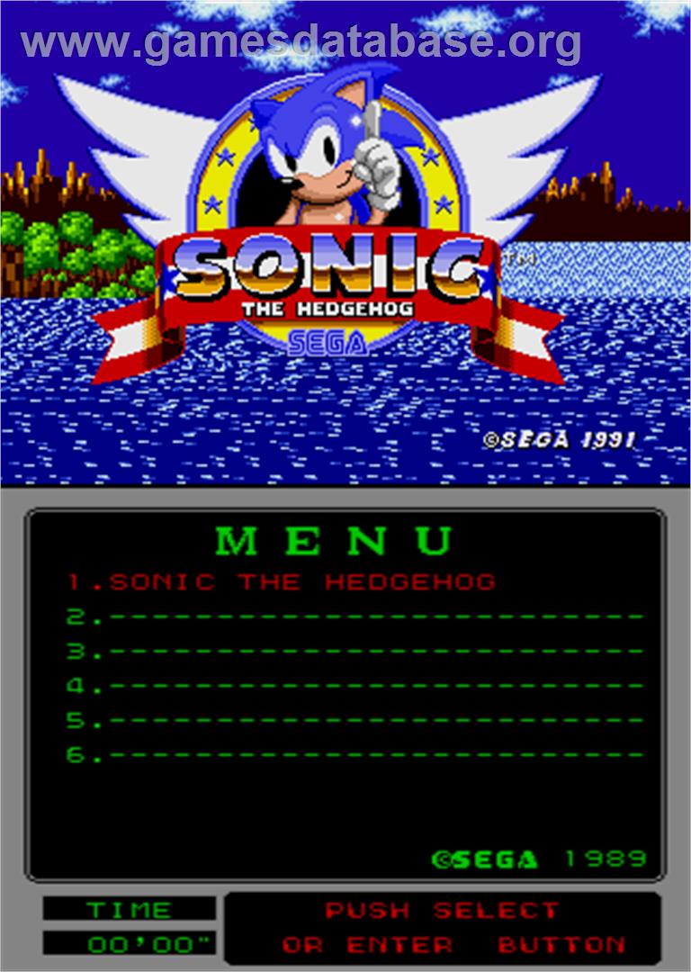 Sonic The Hedgehog - Arcade - Artwork - Title Screen