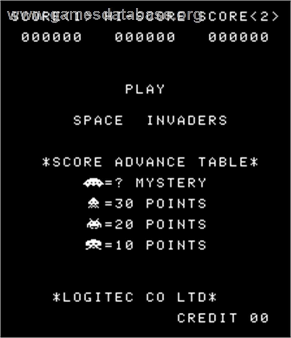 Space Invaders - Arcade - Artwork - Title Screen