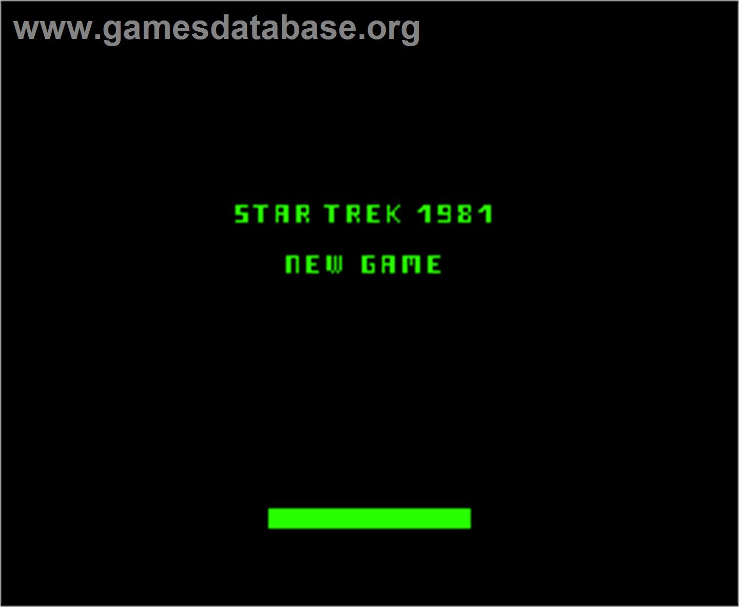 Star Trek - Arcade - Artwork - Title Screen