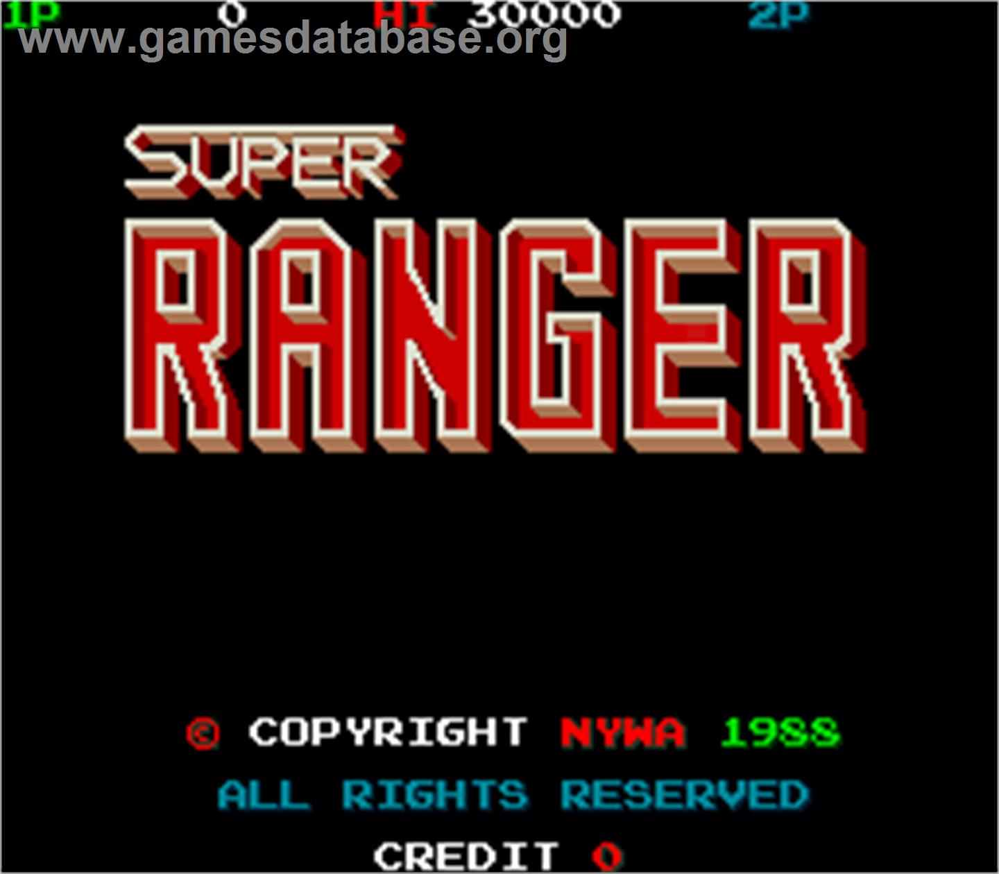 Super Ranger - Arcade - Artwork - Title Screen