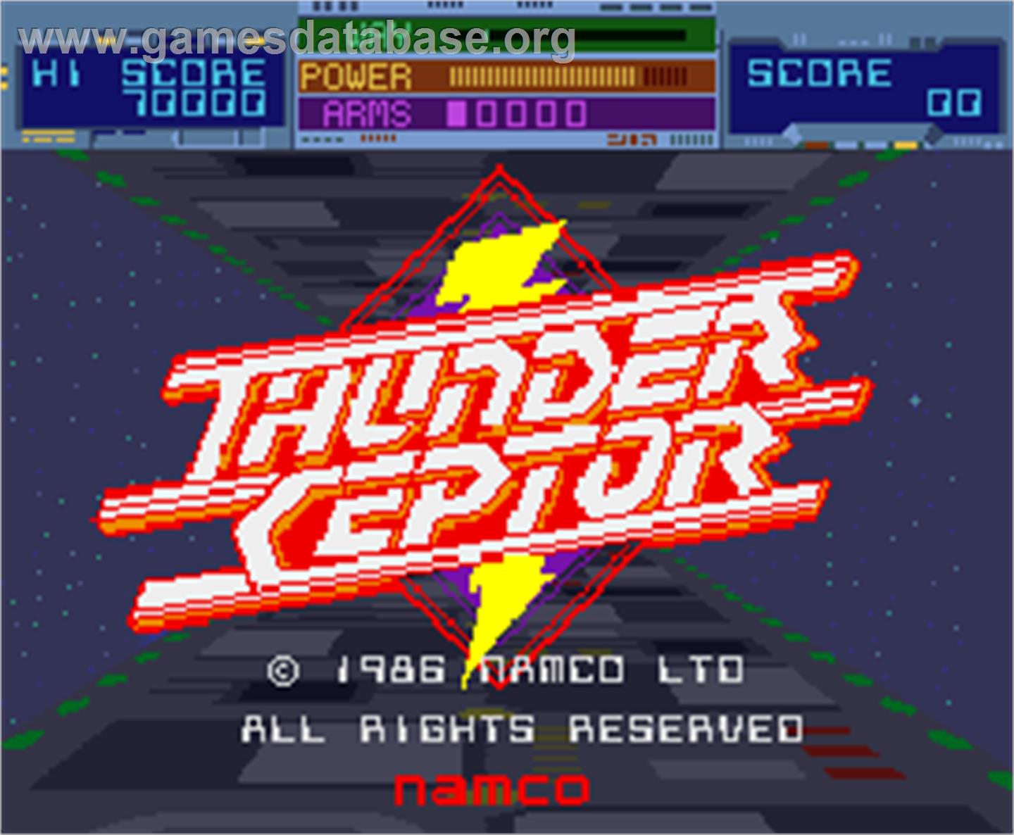Thunder Ceptor - Arcade - Artwork - Title Screen