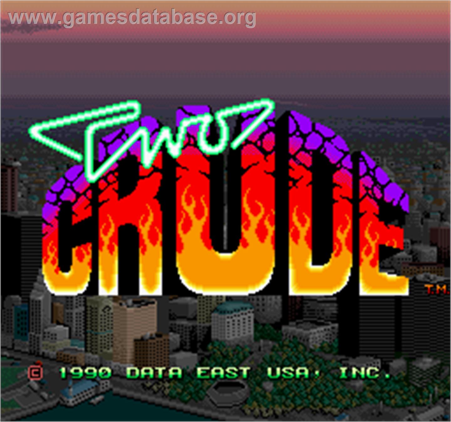 Two Crude - Arcade - Artwork - Title Screen