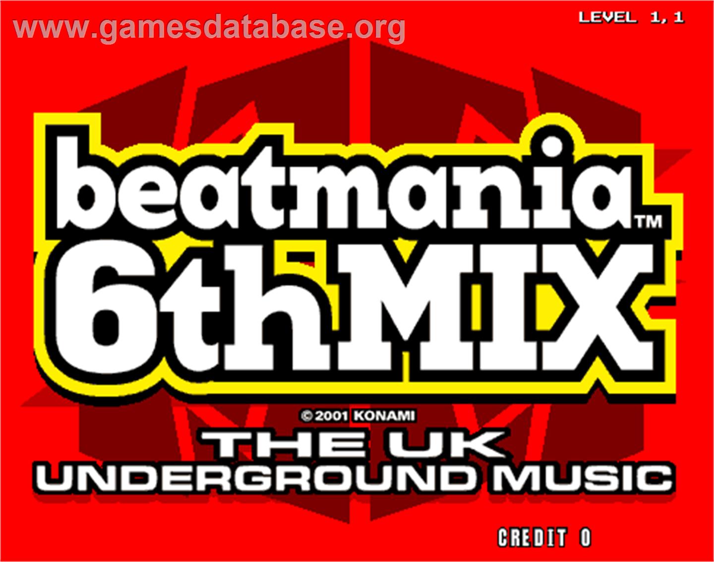 beatmania 6th MIX - Arcade - Artwork - Title Screen