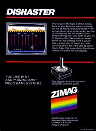 Box back cover for Sprintmaster on the Atari 2600.