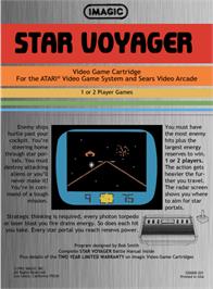 Box back cover for Star Voyager on the Atari 2600.