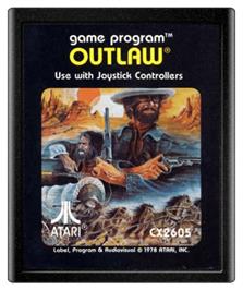 Cartridge artwork for Outlaw on the Atari 2600.