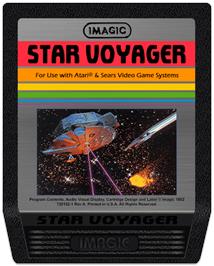 Cartridge artwork for Star Voyager on the Atari 2600.