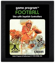 Cartridge artwork for Super Football on the Atari 2600.