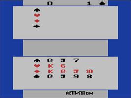 In game image of Bridge on the Atari 2600.