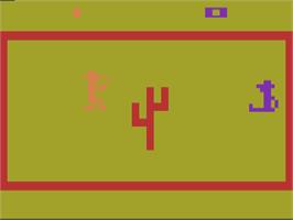 In game image of Outlaw on the Atari 2600.