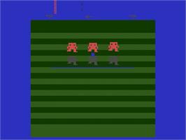 Title screen of Super Football on the Atari 2600.