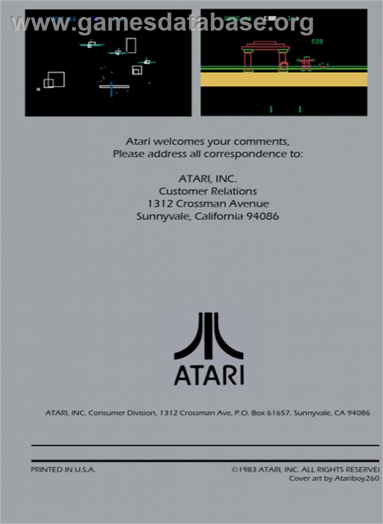 Blaster - Atari 5200 - Artwork - Box Back