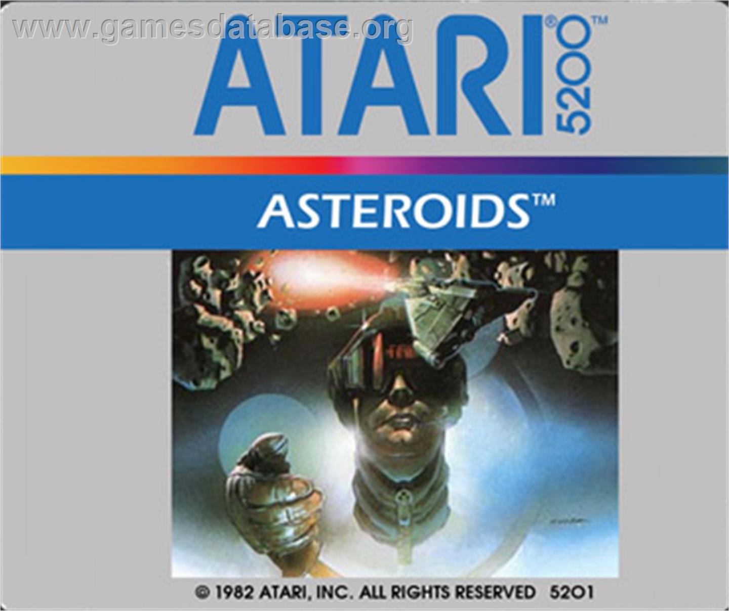 Asteroids: Vector Edition - Atari 5200 - Artwork - Cartridge Top