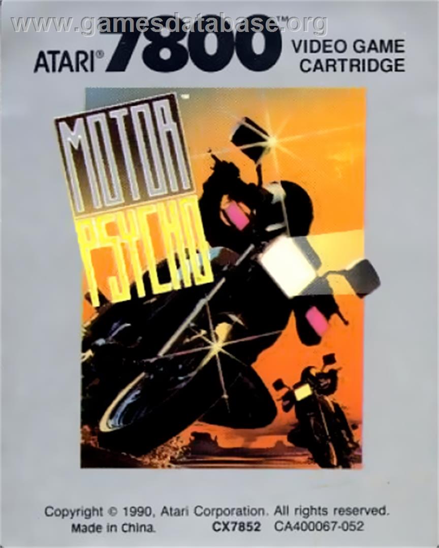 MotorPsycho - Atari 7800 - Artwork - Cartridge Top
