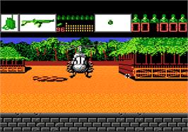 In game image of Alien Brigade on the Atari 7800.