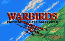 Title screen of Warbirds on the Atari Lynx.