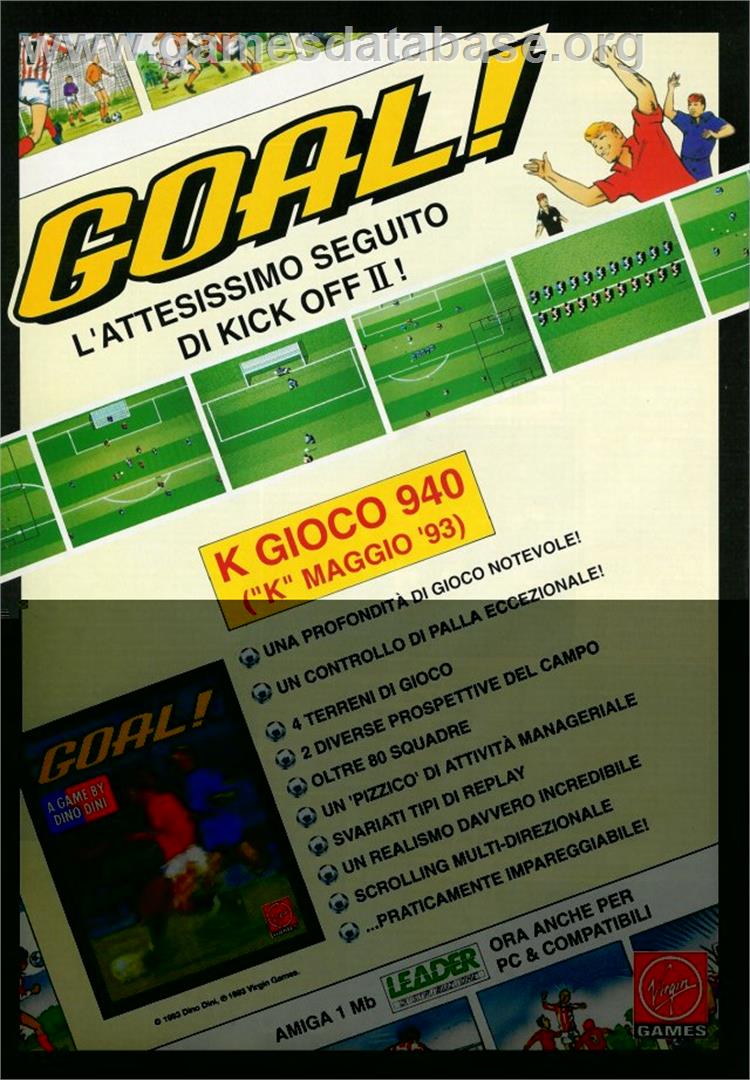 Goal - Atari ST - Artwork - Advert