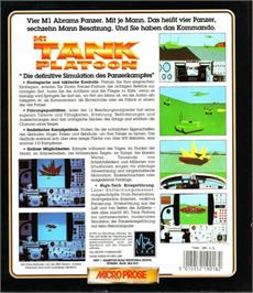 Box back cover for M1 Tank Platoon on the Atari ST.