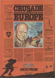 Advert for Crusade in Europe on the Commodore 64.