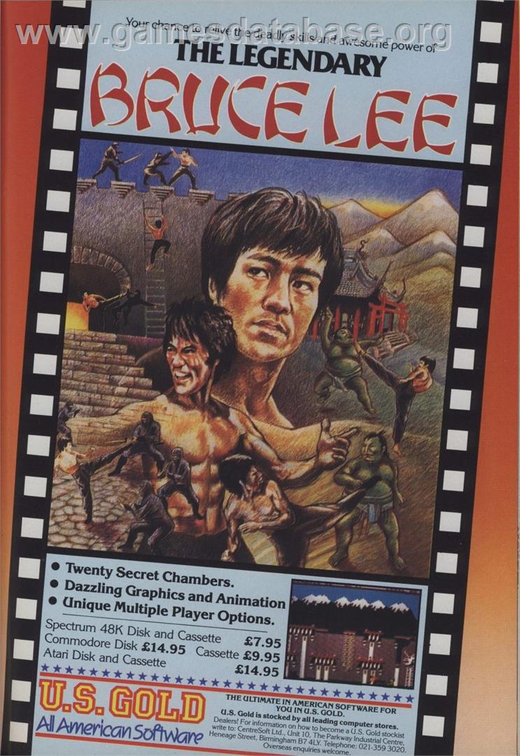 Bruce Lee - Apple II - Artwork - Advert
