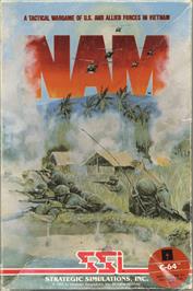 Box cover for Nam on the Commodore 64.