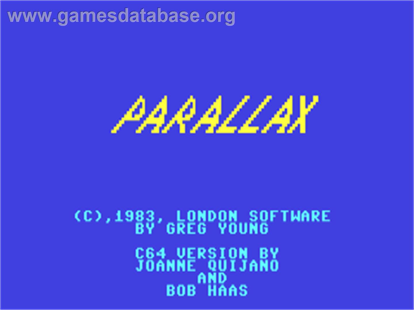 Parallax - Commodore 64 - Artwork - Title Screen