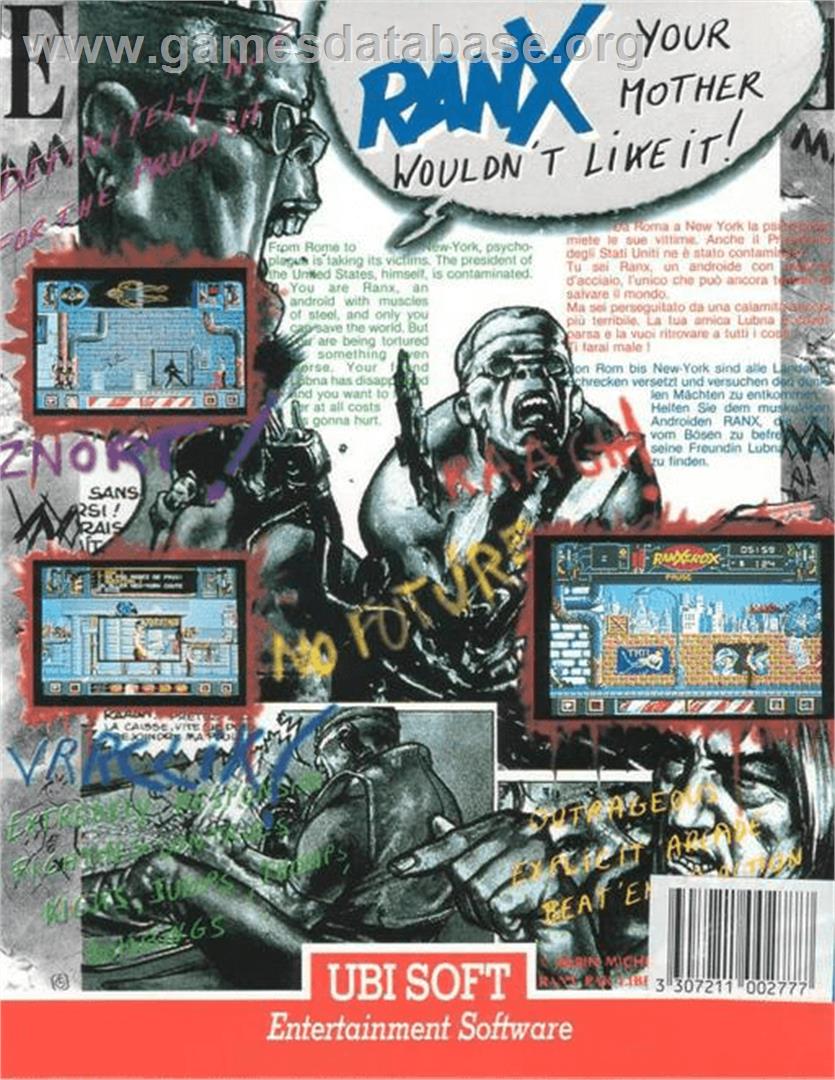 Ranx - Commodore Amiga - Artwork - Box Back