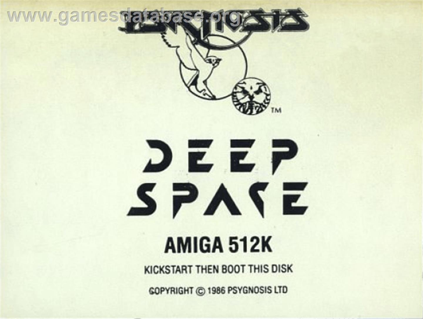 Deep Space - Commodore Amiga - Artwork - Cartridge Top