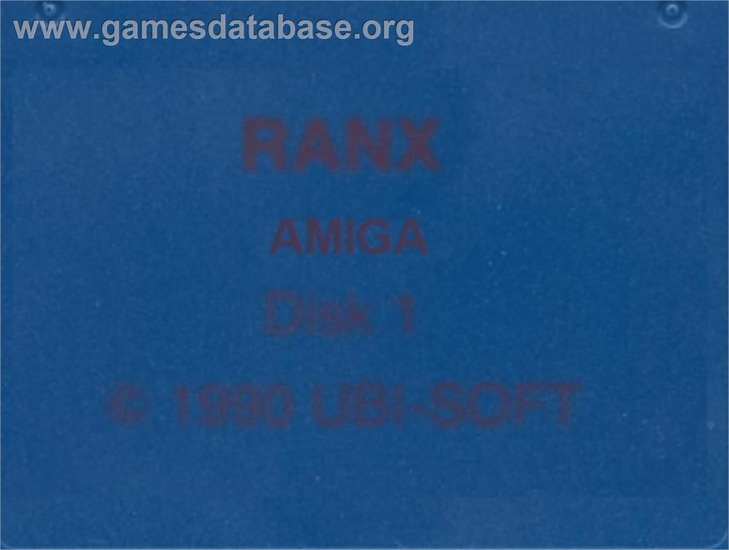 Ranx - Commodore Amiga - Artwork - Cartridge Top