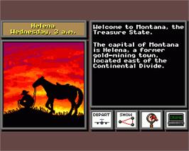 In game image of Where in the USA is Carmen Sandiego on the Commodore Amiga.