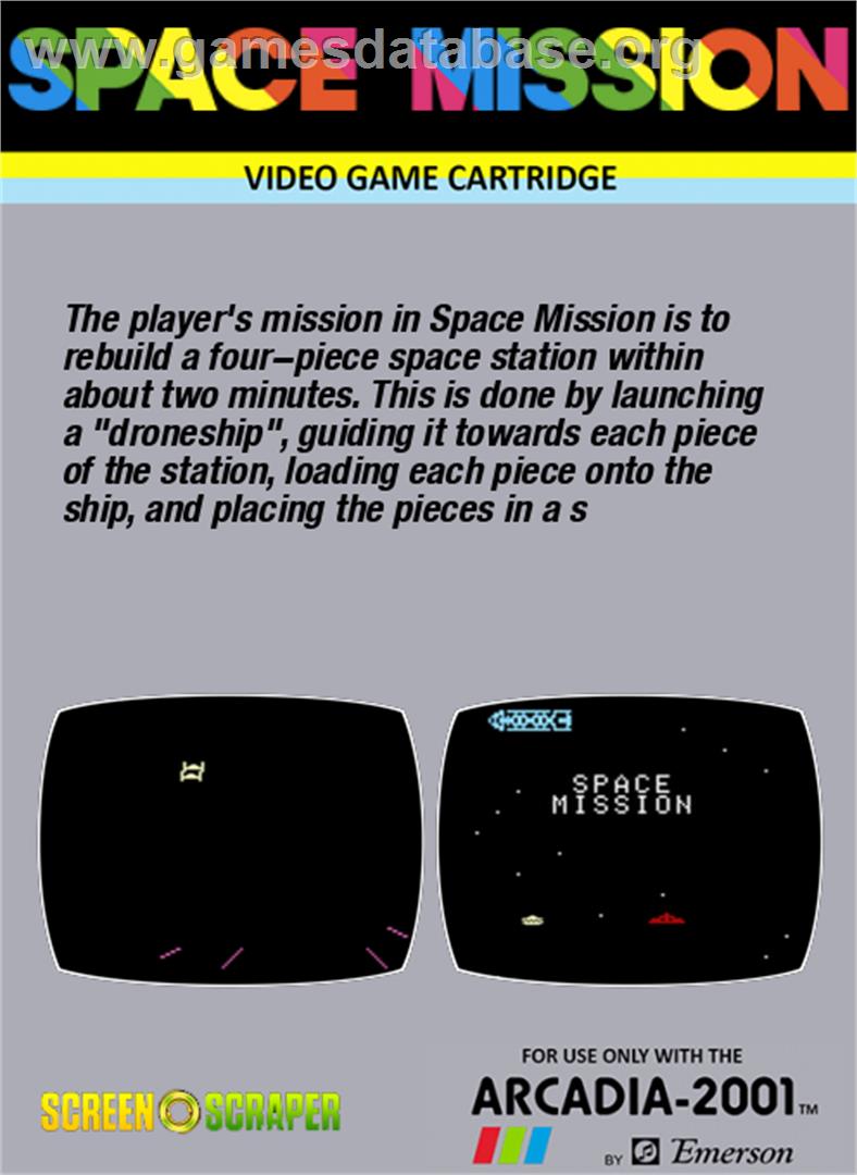 Space Mission - Emerson Arcadia 2001 - Artwork - Box Back