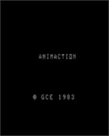 Title screen of AnimAction: Advanced Animation on the GCE Vectrex.