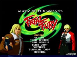 Title screen of Fatal Fury - Mark of the Wolves on the MUGEN.