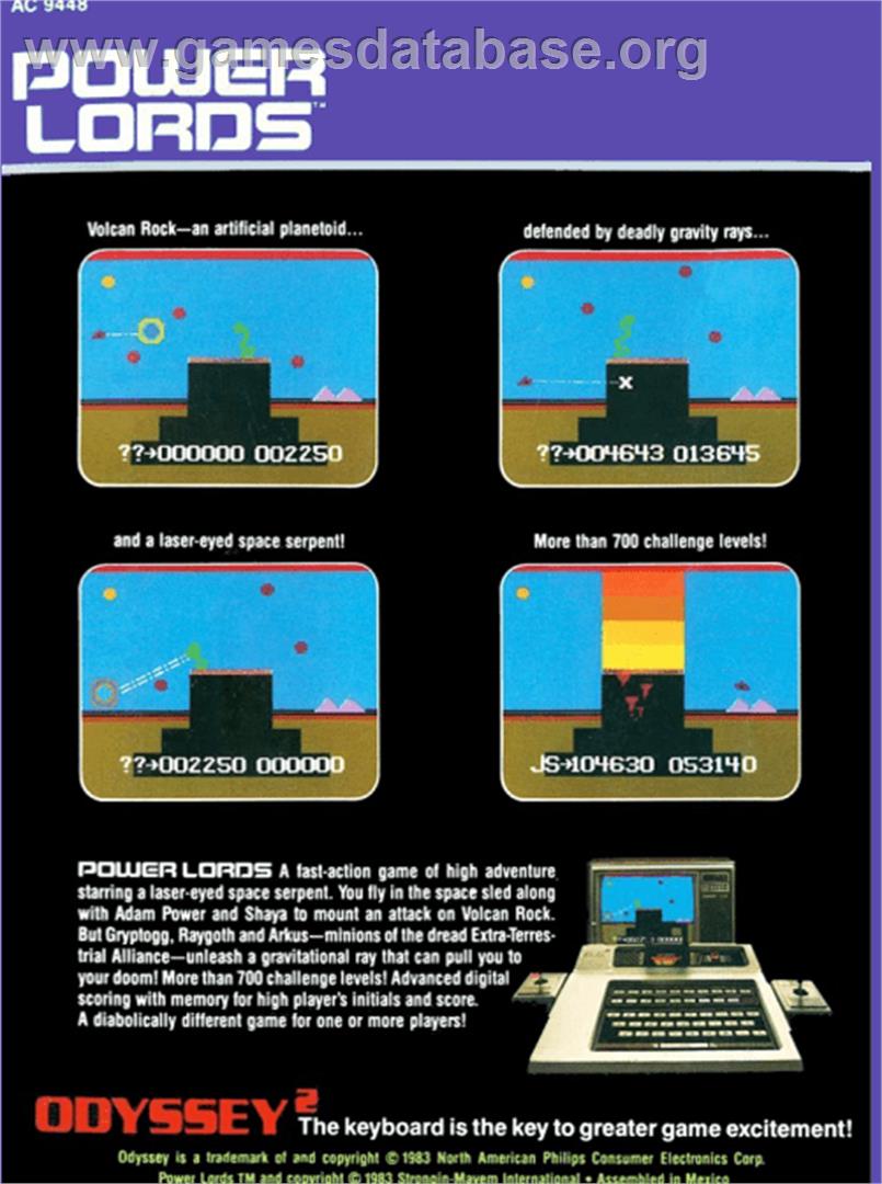 Powerlords - Magnavox Odyssey 2 - Artwork - Box Back