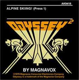 Top of cartridge artwork for Alpine Skiiing on the Magnavox Odyssey 2.