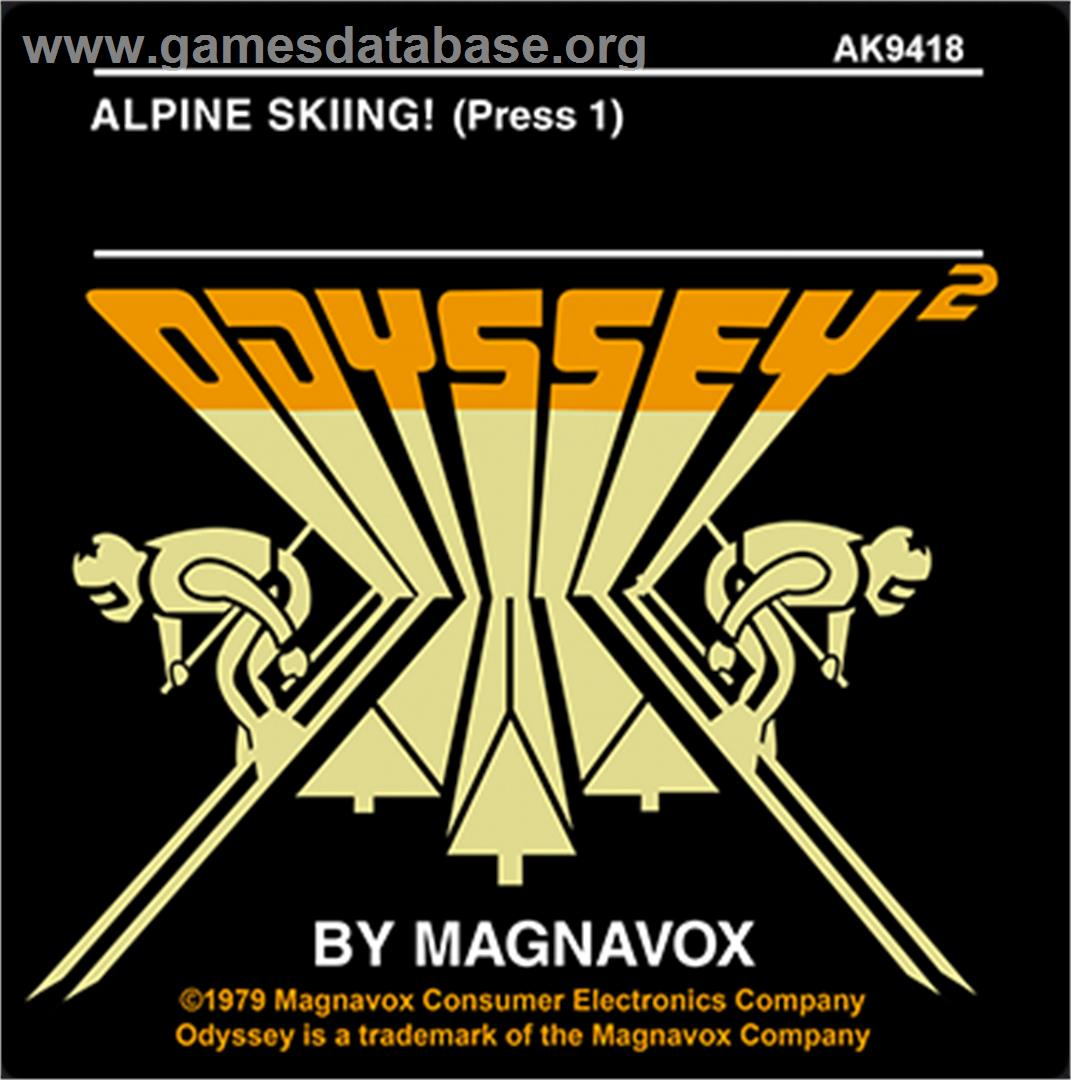 Alpine Skiiing - Magnavox Odyssey 2 - Artwork - Cartridge Top