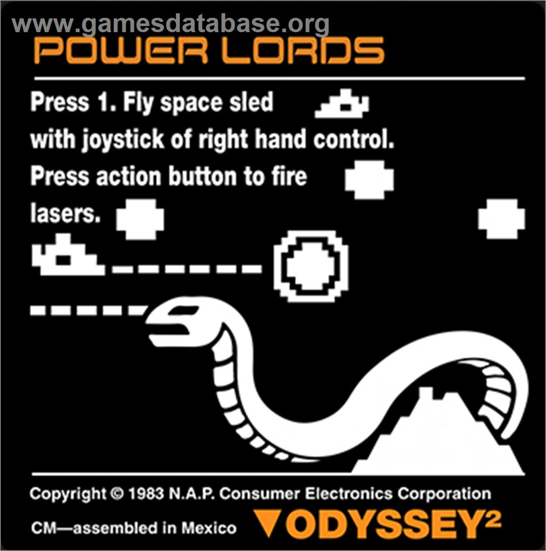 Powerlords - Magnavox Odyssey 2 - Artwork - Cartridge Top