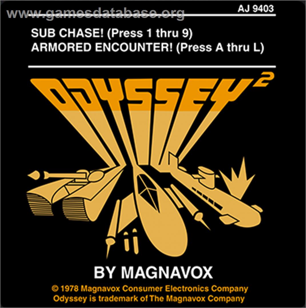 Subchase - Magnavox Odyssey 2 - Artwork - Cartridge Top