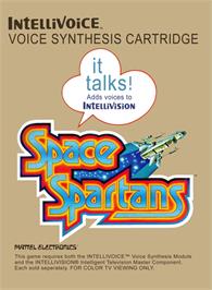 Box cover for Space Spartans on the Mattel Intellivision.