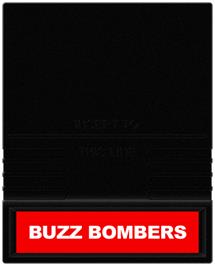 Cartridge artwork for Buzz Bombers on the Mattel Intellivision.