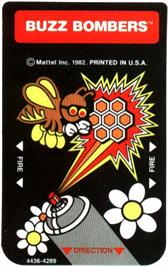 Overlay for Buzz Bombers on the Mattel Intellivision.