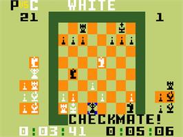 In game image of USCF Chess on the Mattel Intellivision.